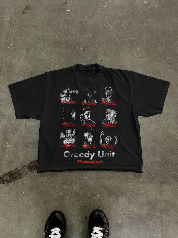 GREEDY UNIT Graphic T-Shirt Black