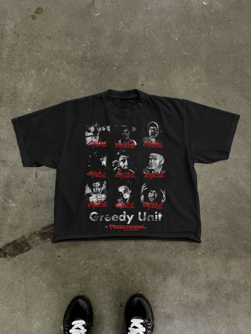 GREEDY UNIT Graphic T-Shirt Black